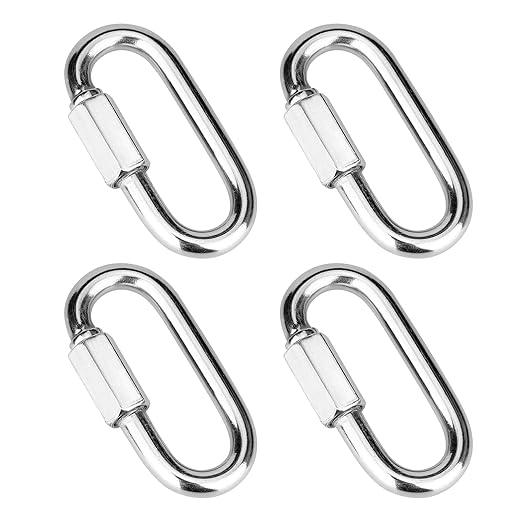 4Pcs 3 Inch 304 Heavy Duty Stainless Steel Screw Chain Quick Links, High by Vmuter