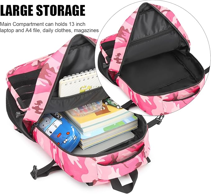 Kids Tactical Backpack Army Molle Bookbag Military Boys Backpack - Image 4