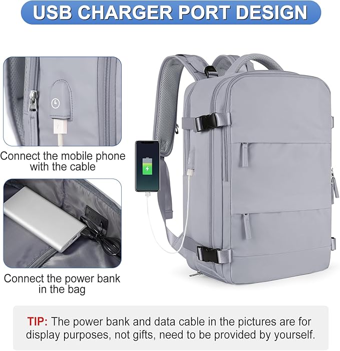 coofay Personal Item Travel Backpack - Image 7