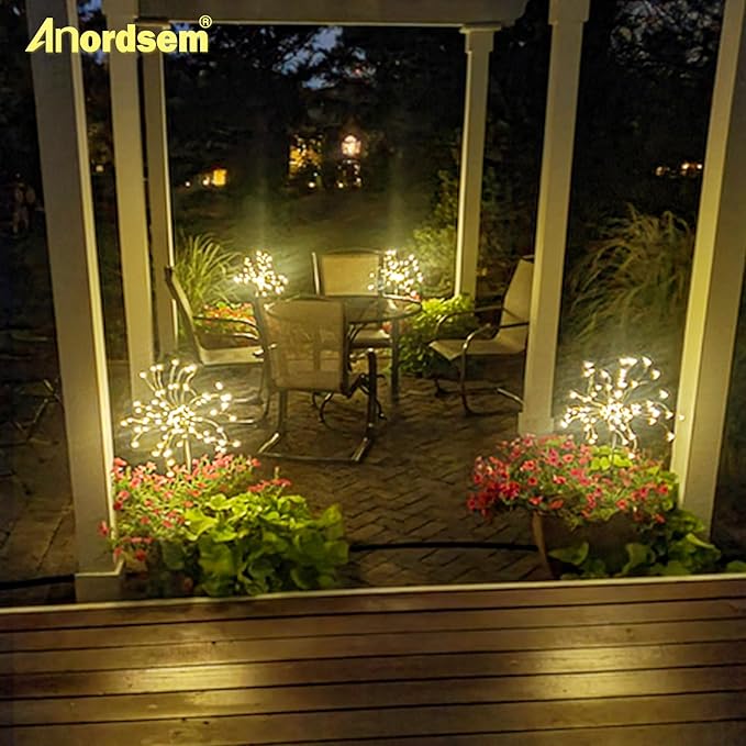 Anordsem Solar Lights Outdoor Waterproof: Garden Light Solar Powered - Image 6