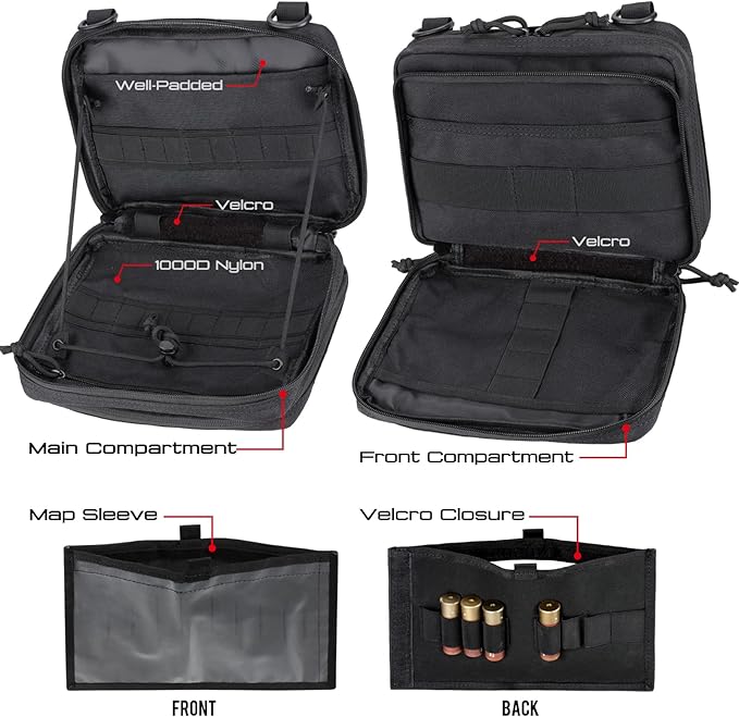 WYNEX Tactical Molle Admin Pouch of Double Layer Design, Admin Pouches Molle - Image 4