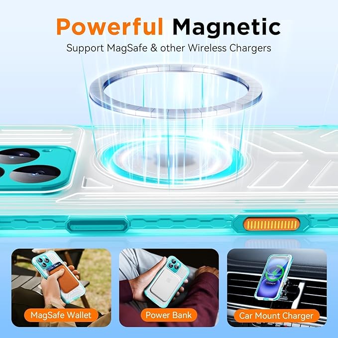 WIFORT for iPhone 16 Pro Max Waterproof Case, Fit for Magsafe Full Body - Image 4