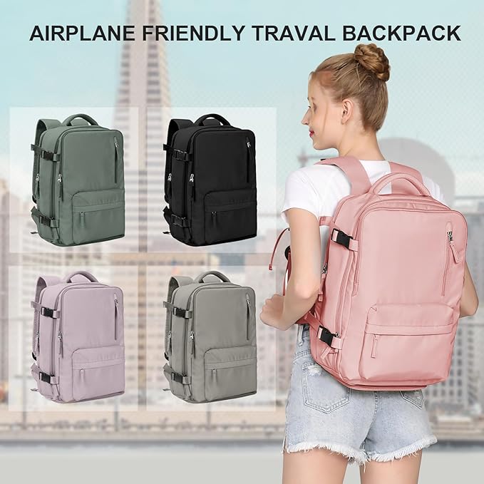 WONHOX Large Travel Backpack Carry on Flight Approved Laptop Work Business - Image 9