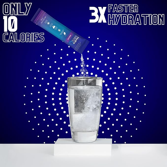 HydroMATE Electrolytes Powder Drink Mix Packets Hydration Accelerator Low Sugar - Image 6