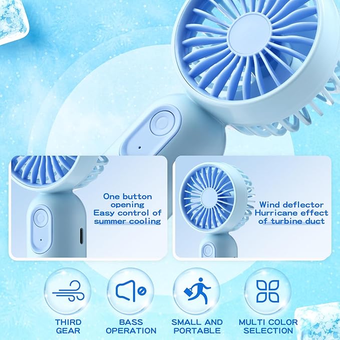 Rossesay 72 Pcs Mini Portable Fan Bulk Cute Handheld Lightweight Small Little - Image 5