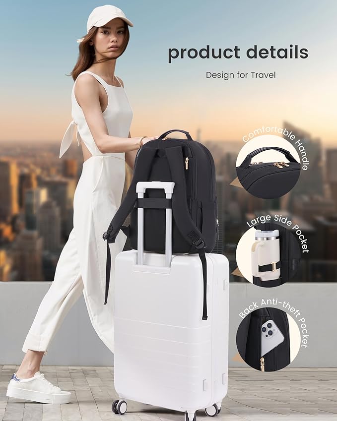 LOVEVOOK Laptop Backpack for Women, 17.3" Work Business Computer Backpack - Image 6