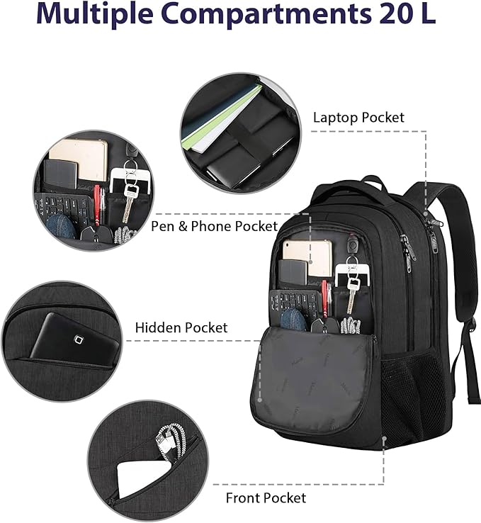 MATEIN 15.6 Inch Backpack for Men Women, 20 L Personal Item Casual Backpack - Image 5