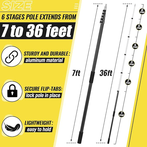 7-36 ft Telescopic Extension Pole - Image 2