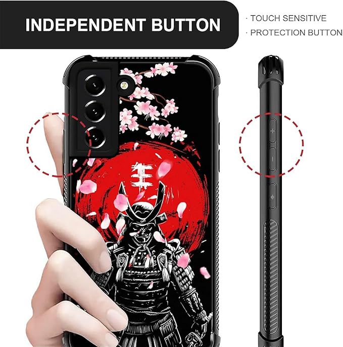 for Samsung Galaxy S21 Plus Case, Sakura Japanese Samurai Pattern Graphic - Image 6