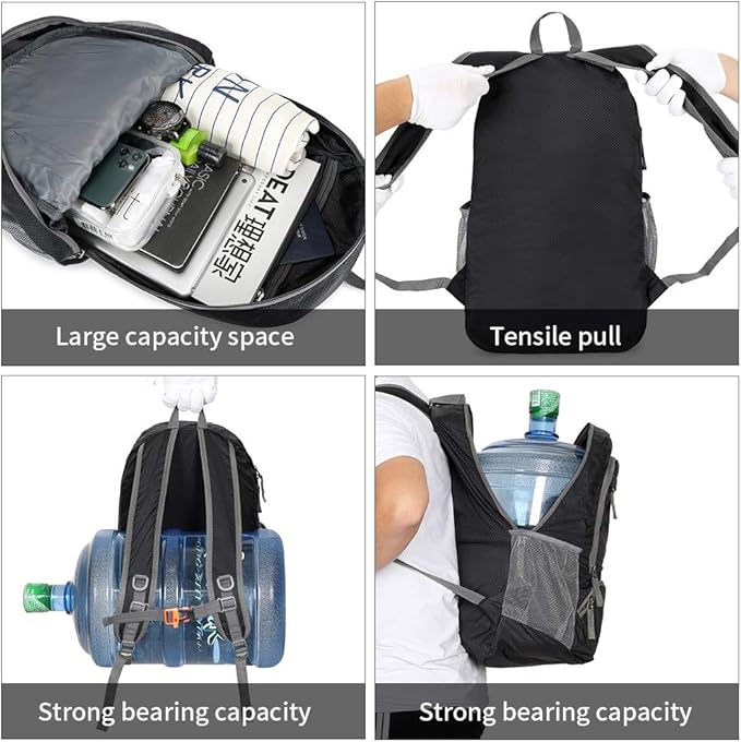 FENGDONG 35L Lightweight Foldable Waterproof Packable Travel Small Hiking - Image 5