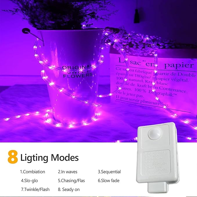 200ft LED Rope Lights Outdoor, 1440 LED Flexible Tube Lights - Image 2