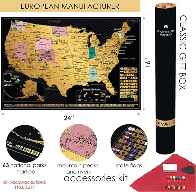 Detailed Scratch off USA Map - Image 3
