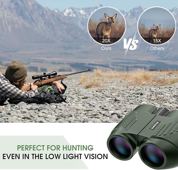 20X25 Compact Binoculars for Adults, Large Eyepiece Waterproof Binocular - Image 5
