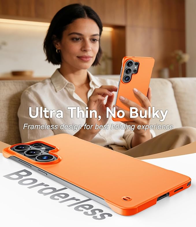 GRECAZO Slim Borderless for Samsung Galaxy S26 Ultra Phone Case 6.9" Ultra-Thin - Image 3
