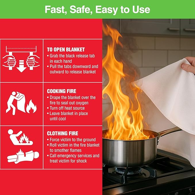 5-Pack Emergency Fire Blanket - Image 9