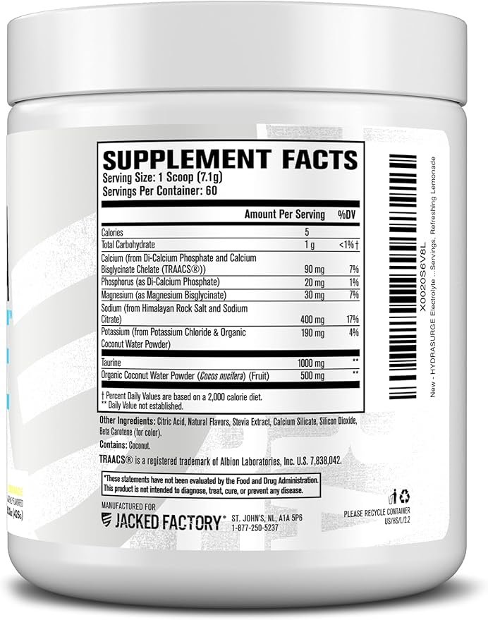 Jacked Factory HYDRASURGE Electrolyte Powder - Image 8
