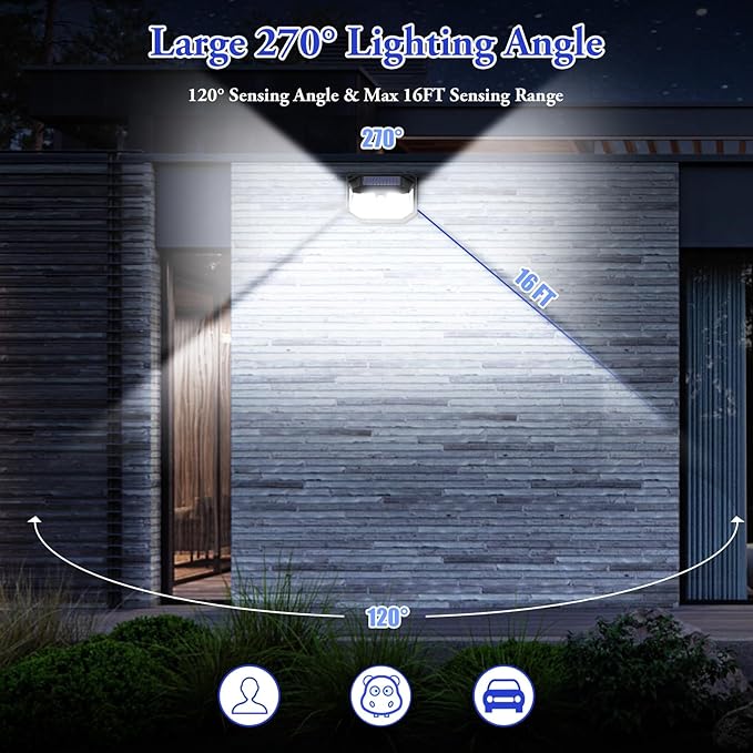 6-Pack Solar Wall Lights Outdoor - Image 4