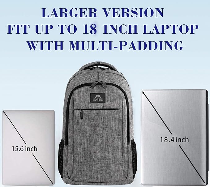 MATEIN Extra Large 18.4 Inch Laptop Backpack, Travel Computer Backpack TSA - Image 3