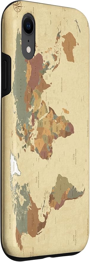 Globe Map Smartphone Cell Cover Gift World Map Pattern Phone Case - Image 3