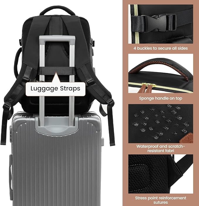 LOVEVOOK 40L Travel Backpack for Women, Carry On Backpack - Image 8