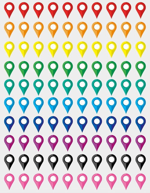 0.375x0.6 inch 100 PCS Map Location Position Stickers by Poskornwel