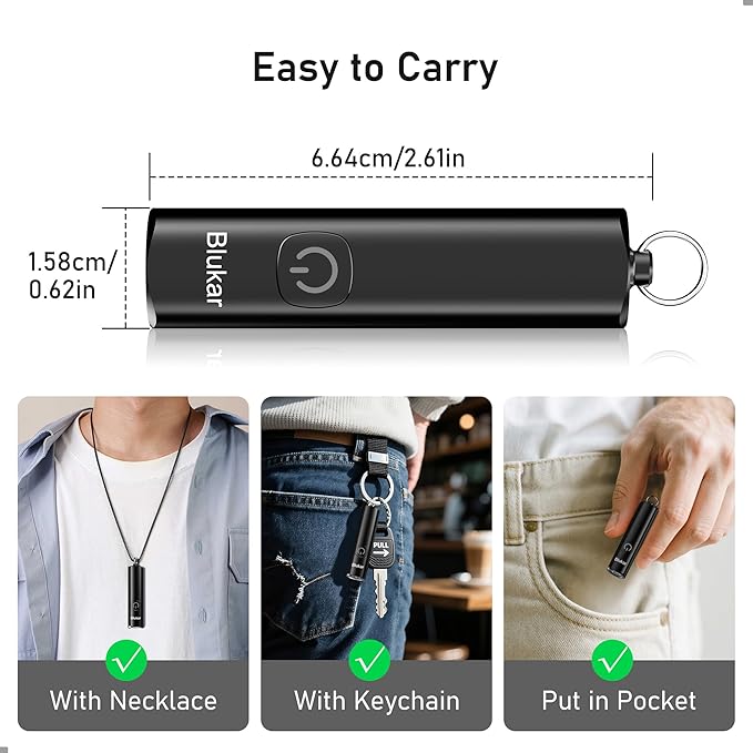 Blukar Rechargeable EDC Flashlight, 360L Mini Keychain Flash Light - Image 5