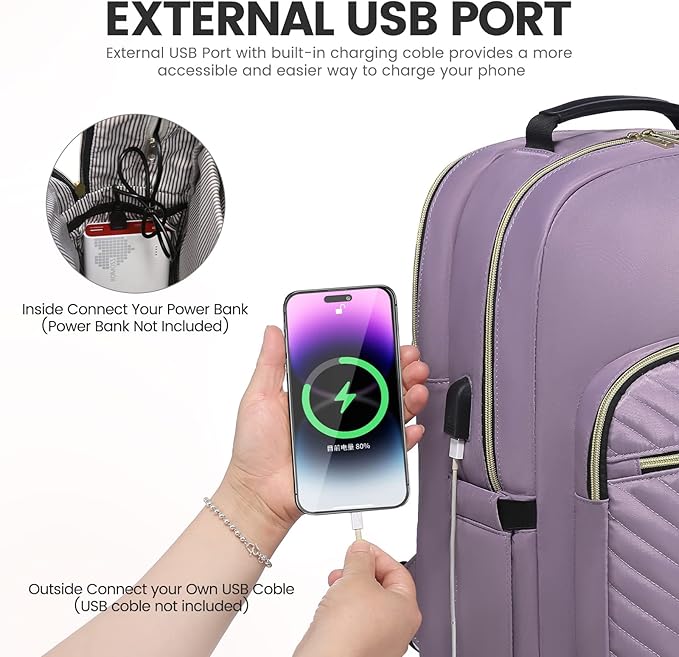 LOVEVOOK Laptop Backpack for Women 15.6 inch, Cute Womens Travel Backpack Purse - Image 5