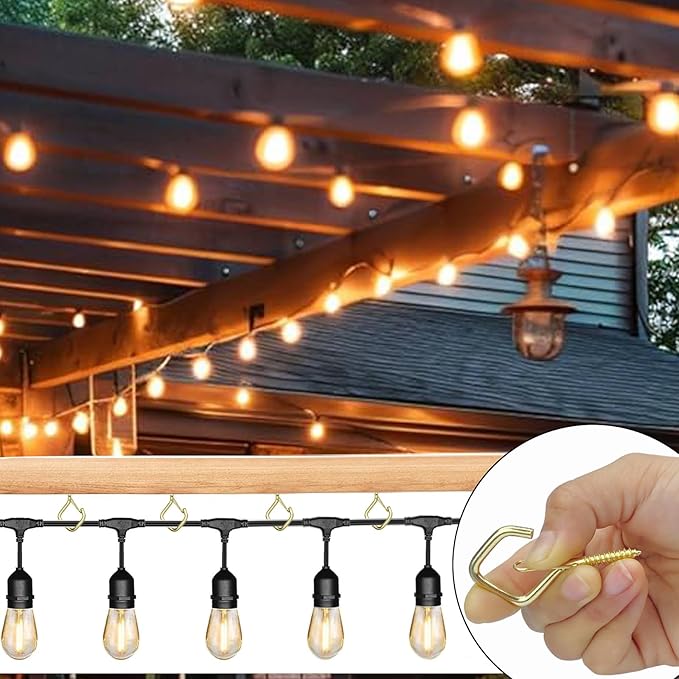 60 Pcs Gold Eye Hooks Screw Heavy Duty, Ceiling Hooks - Image 4