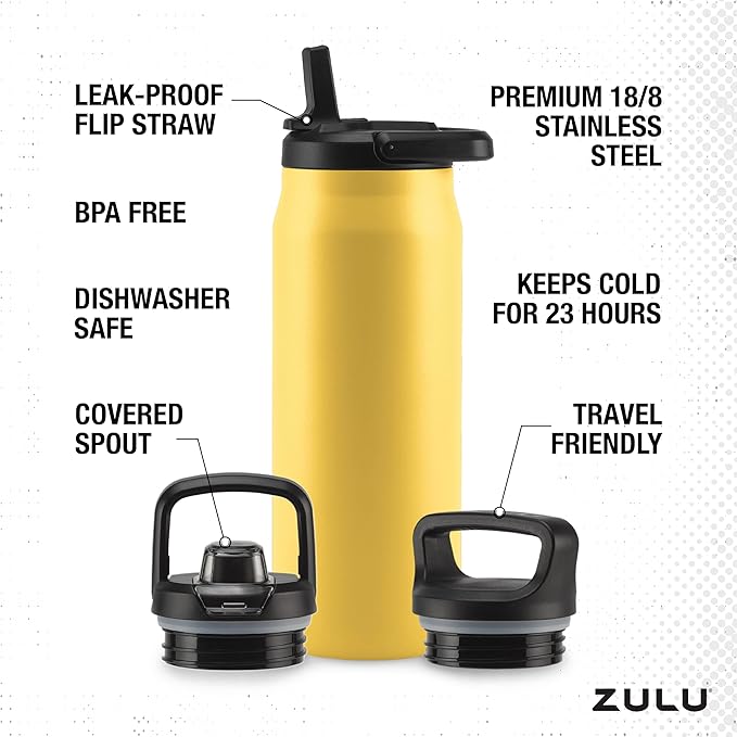 ZULU Base 32oz Stainless Steel Water Bottle - Image 4