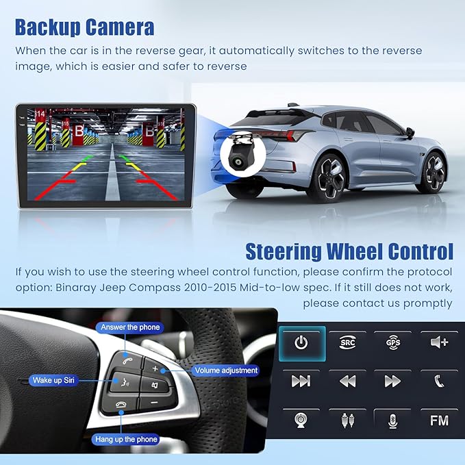 Inefala Android 15 Car Radio for Jeep Compass Patriot 2010-2016 Car Stereo - Image 7