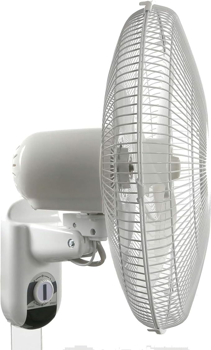 Hurricane Classic Oscillating Wall Mount Fan w/ 3 Quite Speeds, Grow Tents - Image 7
