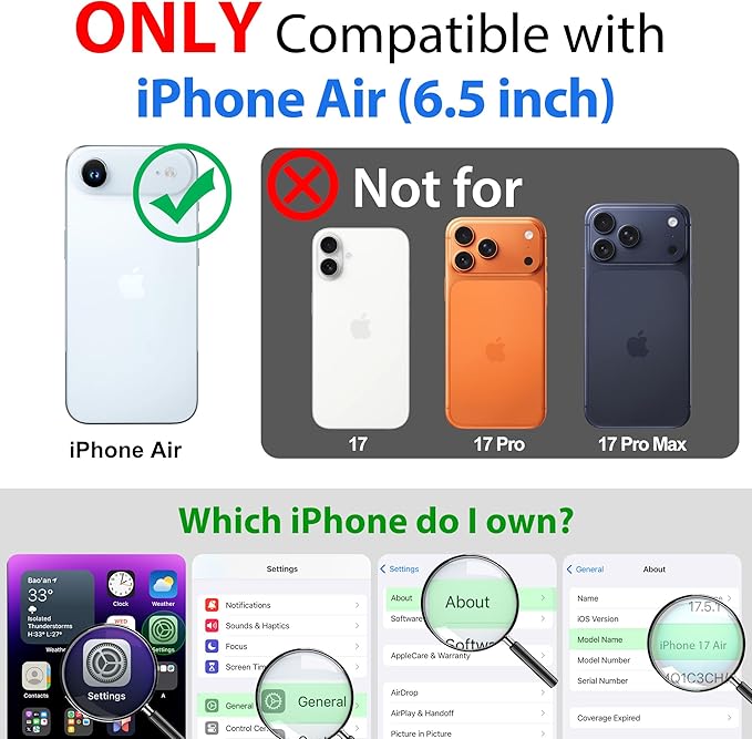 SPORTLINK for iPhone Air Case, IP68 Waterproof Military Protective Full Body - Image 2