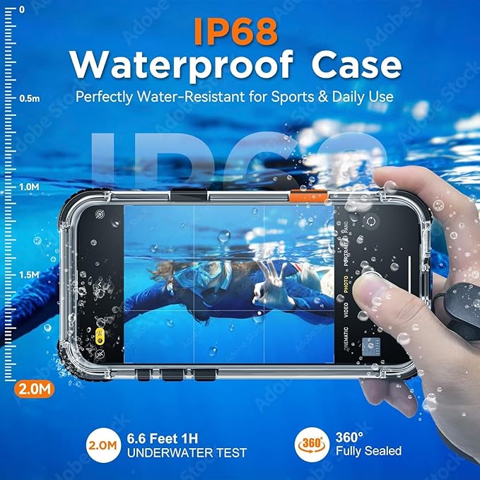 WIFORT for iPhone 16 Plus Waterproof Case, Fit for Magsafe Full Body Magnetic - Image 3