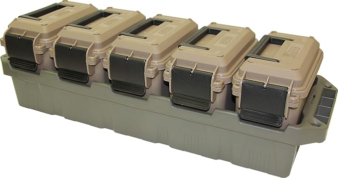 MTM AC5C 5-Can Ammo Crate Mini, Convenient size, Store 650 rounds of 9mm bulk by MTMCase-Gard
