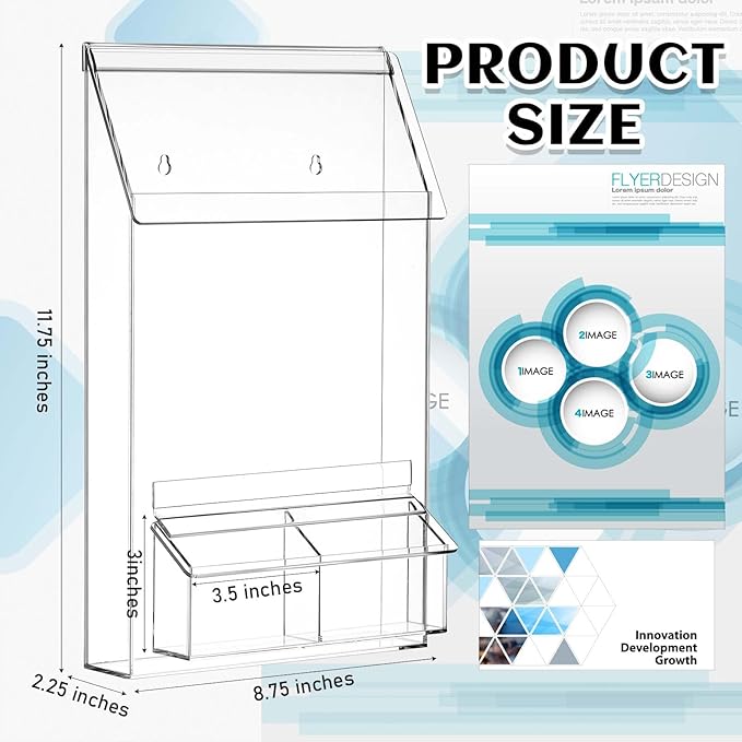 Barydat 2 Pieces Outdoor Brochure Holder - Image 2