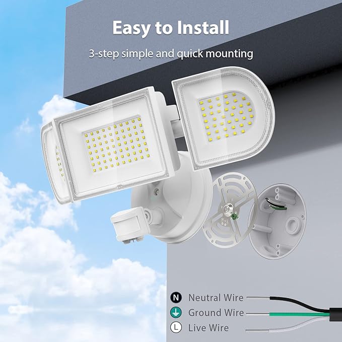 iMaihom 150W Motion Sensor Light Outdoor, 15000LM 6500K LED Security Floodlights - Image 8