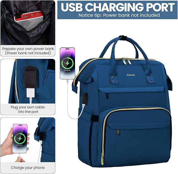LOVEVOOK Laptop Backpack for Women, 15.6 Inch Professional Womens Travel - Image 3