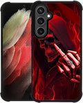 for Samsung Galaxy S23 FE Case, Gestures Funny Skull Pattern Graphic Design by FKBRCL4U