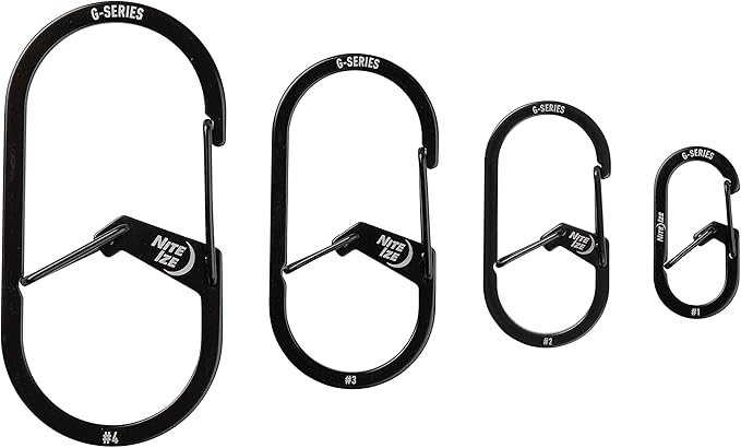 Nite IZE GS2-01-R6 G-Series Dual Chamber Carabiner, Size #2 1-Pack - Image 3