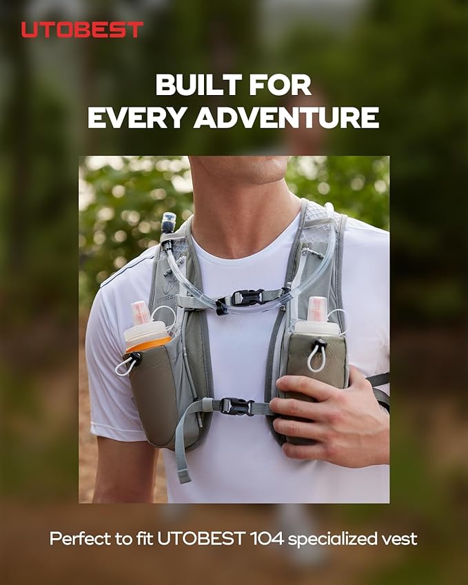 UTOBEST 2 Pack Soft Flask Running Water Bottle Collapsible Water Bottle - Image 6