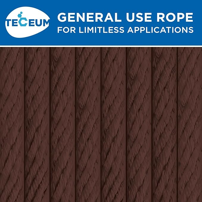 TECEUM Cotton Rope 3/16” – 50 FT – Strong All-Purpose Braided Rope – Natural - Image 9