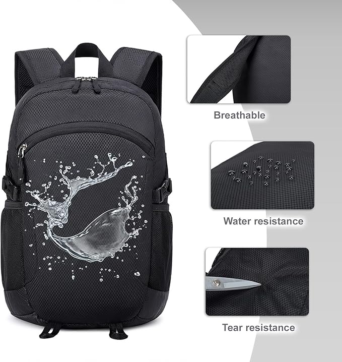 Lightweight Hiking Backpack 30L Packable Foldable Daypack Collapsible Travel - Image 6