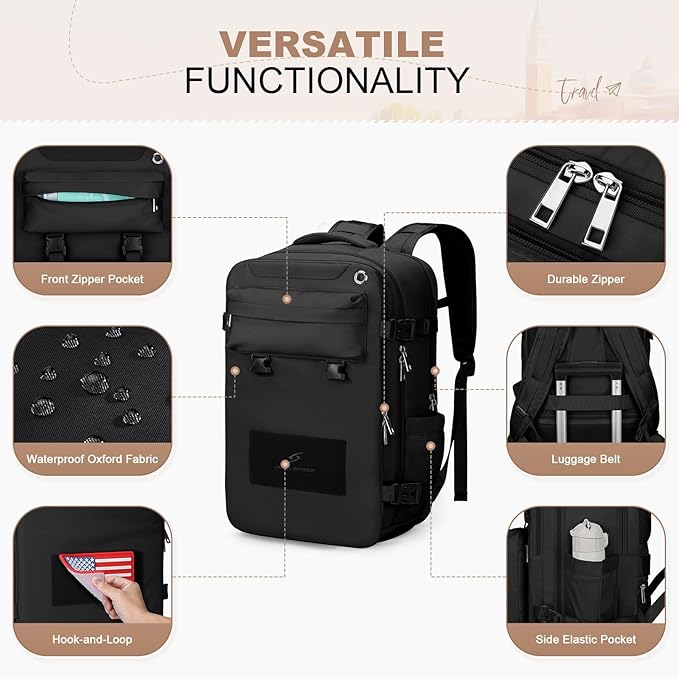 Maelstrom Travel Backpack for Women Men, 35L Laptop Backpack Fits 17-Inch Laptop - Image 5