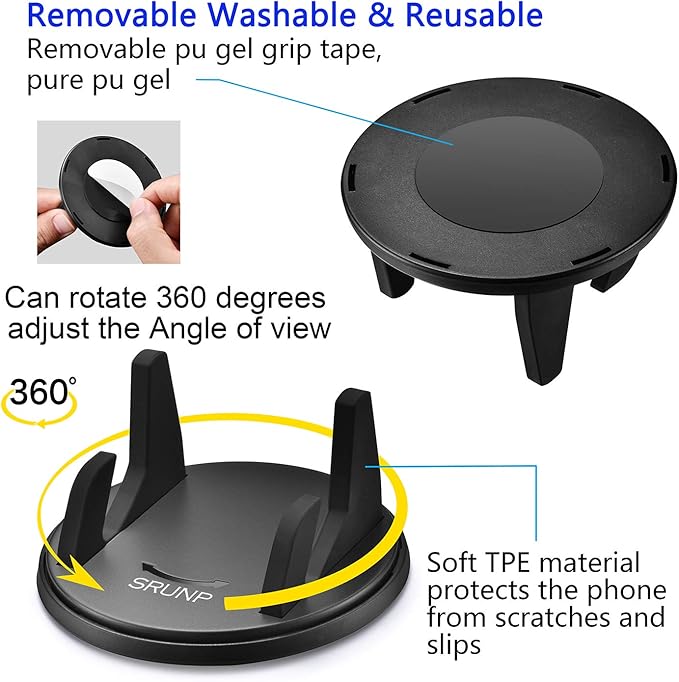 SRUNP Car Phone Mount with Three-Point Support - Image 4