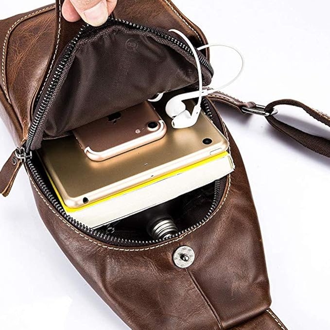 Hebetag Leather Sling Bag Backpack - Image 8