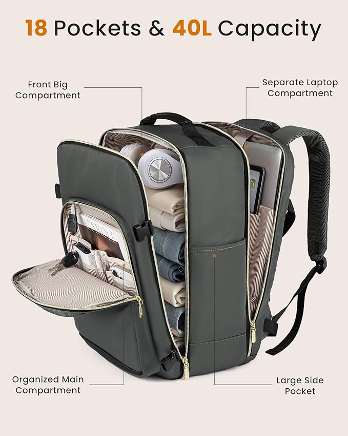 LOVEVOOK 50L Large Travel Backpack - Image 4