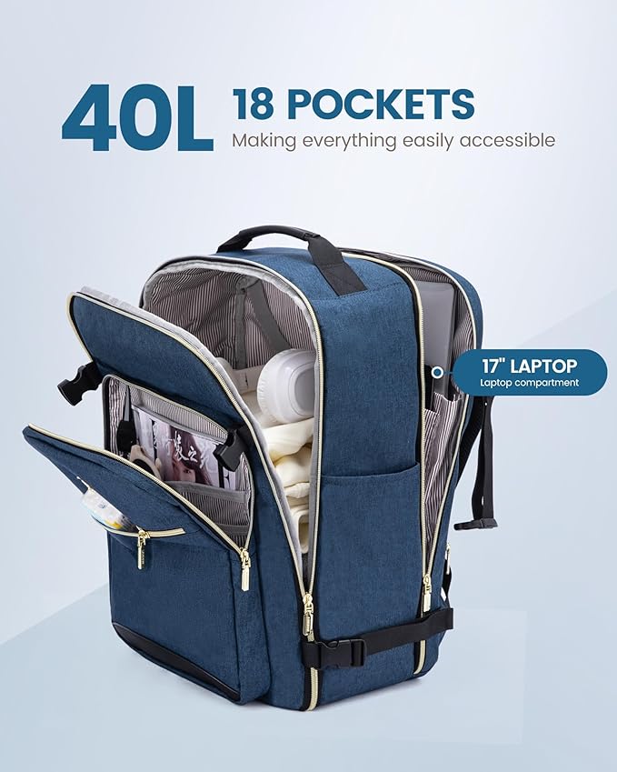 LOVEVOOK Travel Backpack for Women & Men 40L, Airline Approved Carry On - Image 3