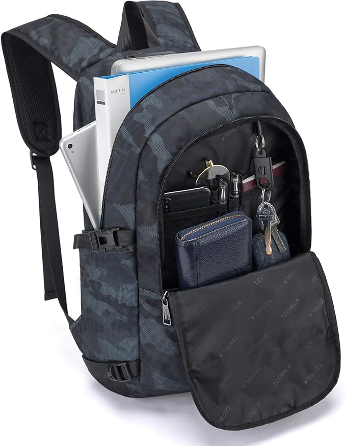 Tzowla Travel Laptop Backpack Water Resistant Anti-Theft Bag - Image 2
