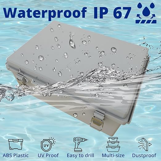 MAKERELE Large Junction Box Waterproof IP67 Plastic Outdoor Electrical Box and - Image 3