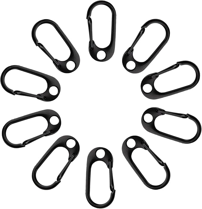 SWATOM Small Mini Carabiner Clip Tiny Spring Snap Hook Keychains Micro - Image 5